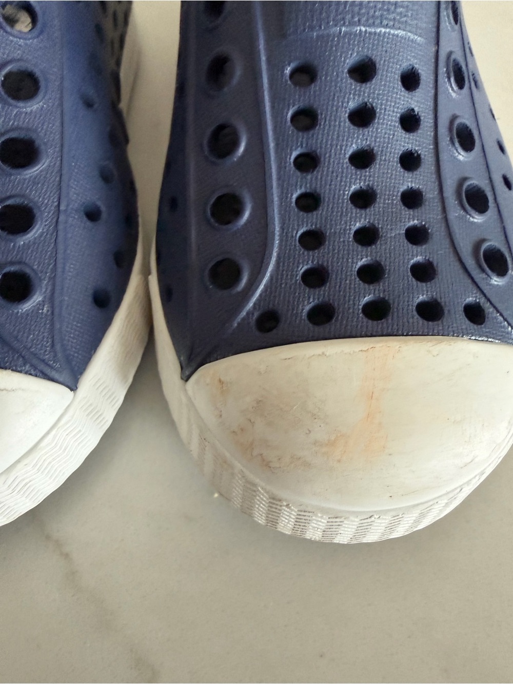 Native Shoes Jefferson Baby/ Toddler Slip-on Shoe Regatta Blue Shell White Sz 6 - Picture 4 of 7